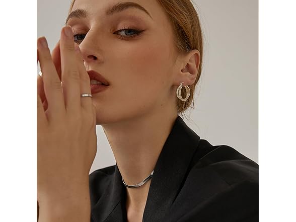Vita Chunky Hoop Earrings Women 14k Plated