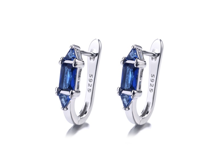 AAA IGT-DAAS-DEBS6128-BS Sapphire Crystal Huggie Earrings