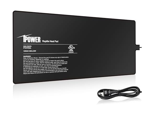 iPower Reptile Heating Pad, Under Tank Heater
