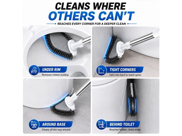 Silicone Toilet Brush and Holder Set