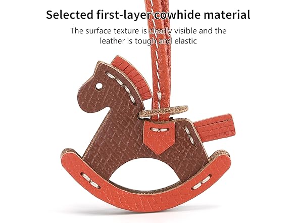 Genuine Leather Horse Bag Charms