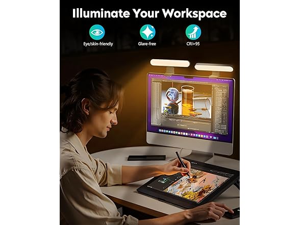UBeesize LED Streaming Light w/Monitor Mount