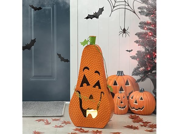 Glitzhome Halloween Jack-O'-Lantern Pumpkin