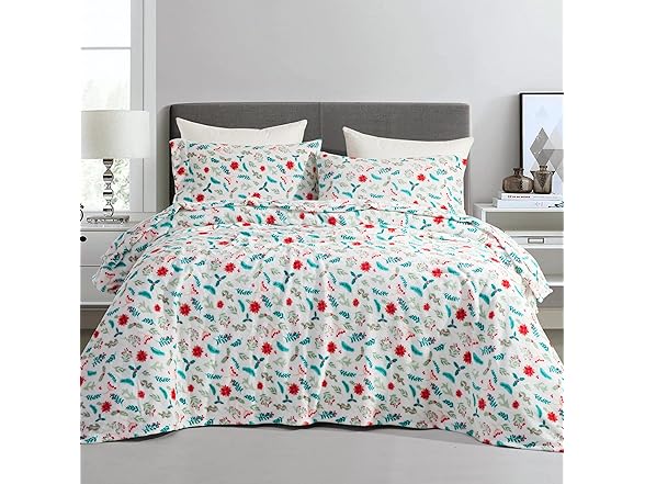 Elegant Comfort 4Pc Plush Flannel Sheet Set