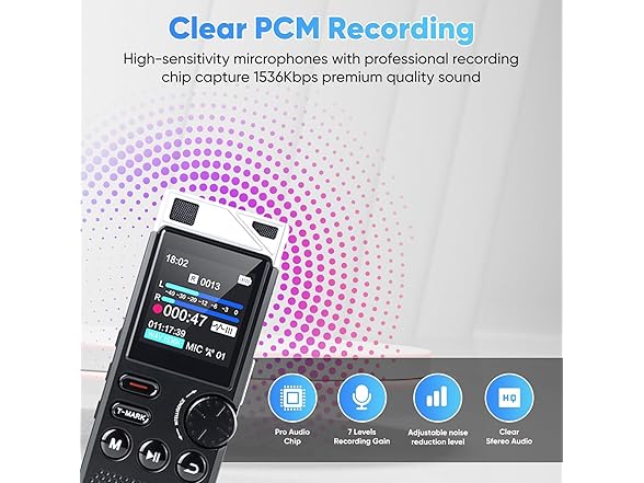 WUCOTC 264GB Digital Voice Recorder