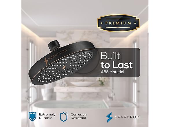 6" Rain Shower Head With 9" Arm