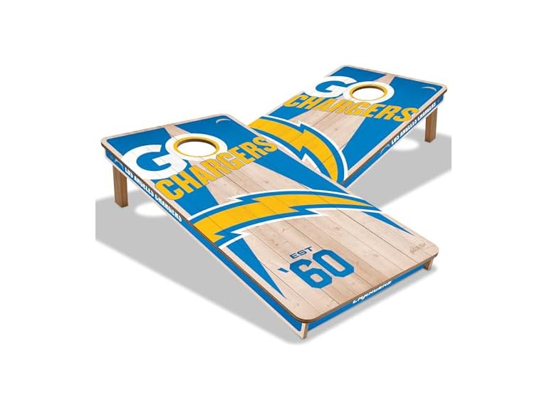 CHARGERS Pro Wood Cornhole Game