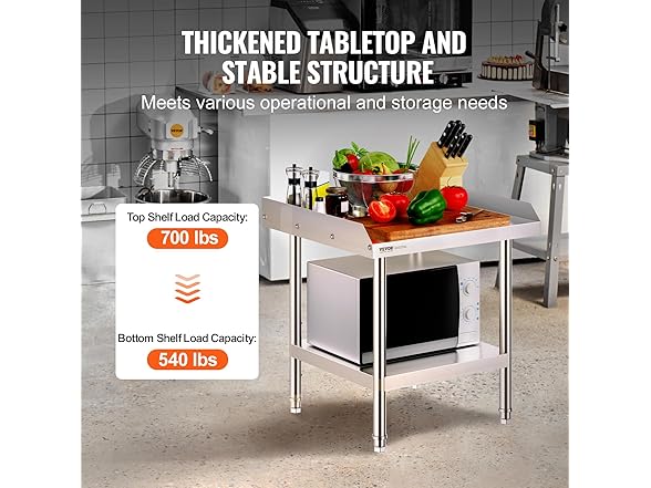 VEVOR Stainless Steel Work Table