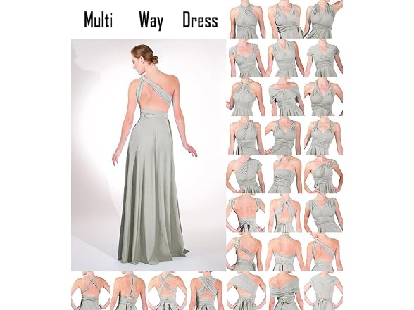 Obeeii Women (S) Bridesmaid Dress Infinity Dress
