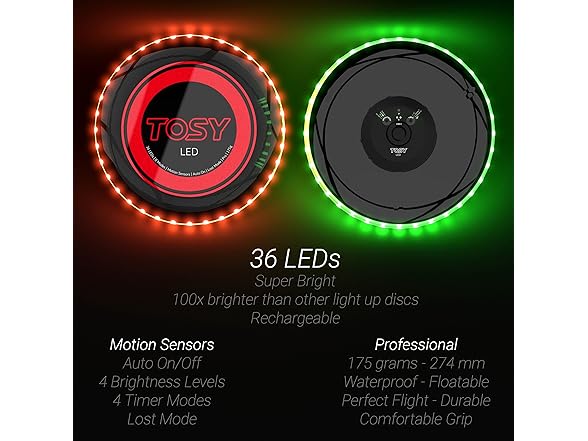 TOSY Flying Disc - 36 Mono-Color LEDs
