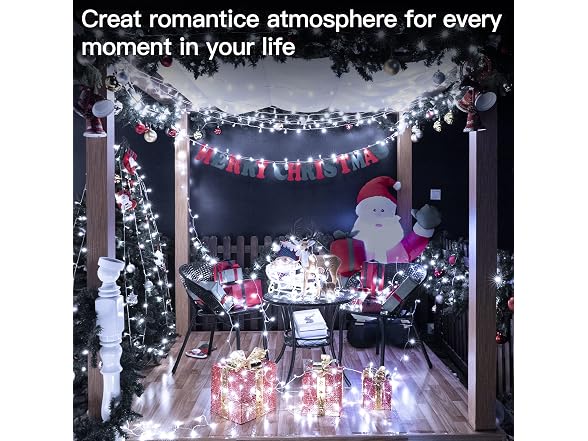 Ollny Outdoor String Lights 396LED 131ft, Cool Plu