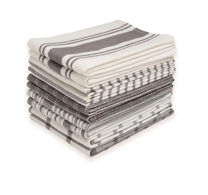 Dan River 10-pk Cotton Asst Kitchen Towels - Gallery 16