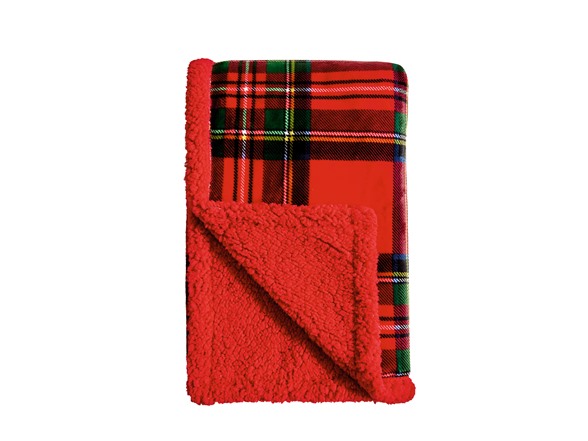 Green Red Plaid Sherpa