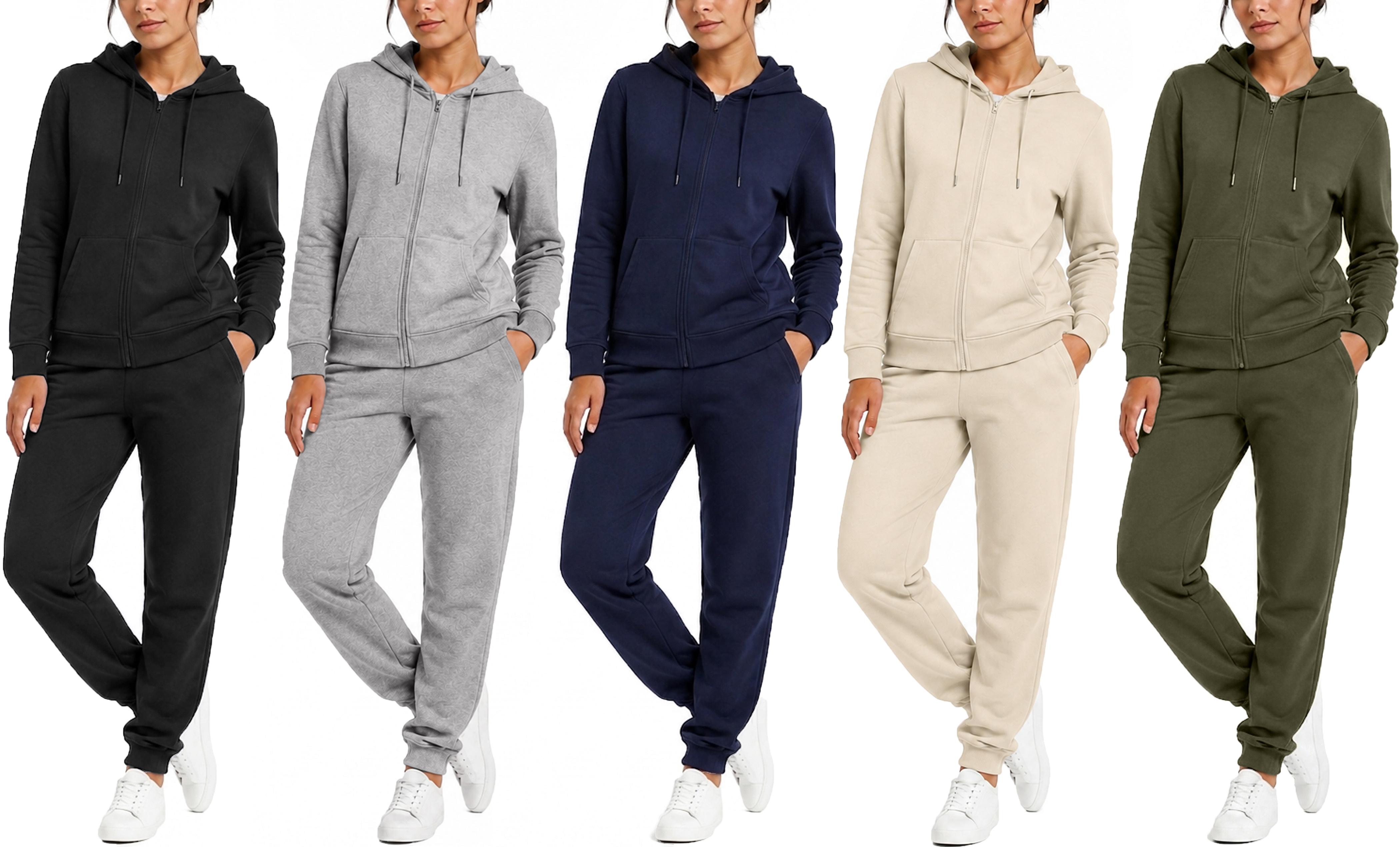 Womens F/T Hoodie & Jogger Set - Gallery 2
