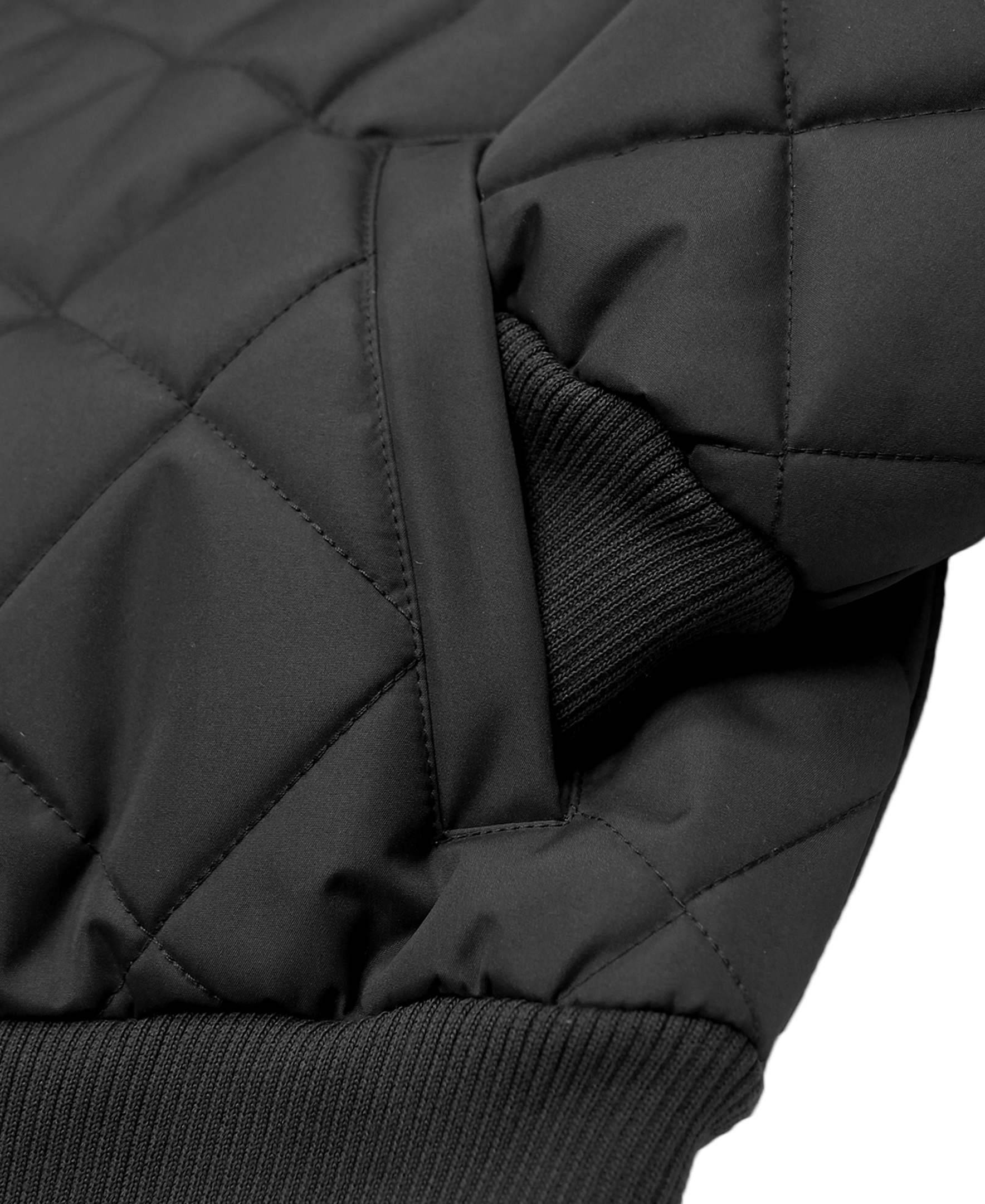 Mens Heavyweight Quilted Bomber Jacket - Gallery 20