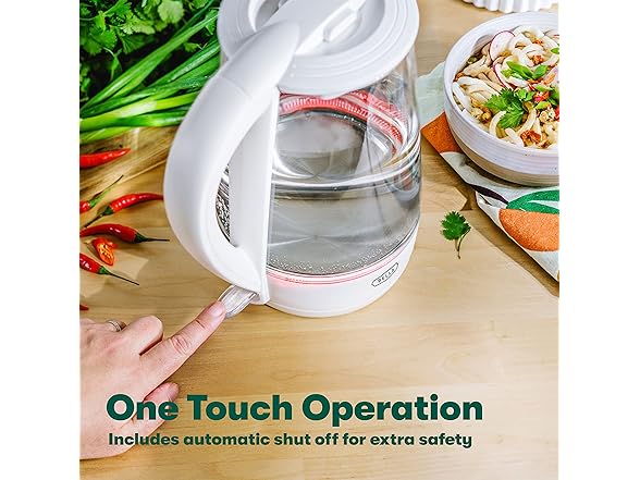 BELLA 1.7L Glass Electric Kettle White