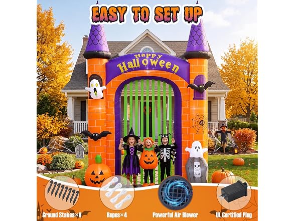 12.5FT Halloween Inflatable Arch Tombstone