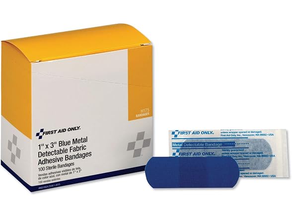 First Aid Only Metal Detectable Bandages 12bx