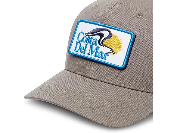 Costa Del Mar Mens Costa Patch Velcro Trucker Hat