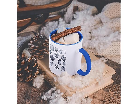 3dRose Blue Sea Shells Nautical Beach