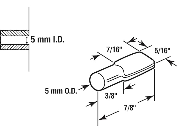 Prime-Line U 10166 Shelf Support Peg 5mm