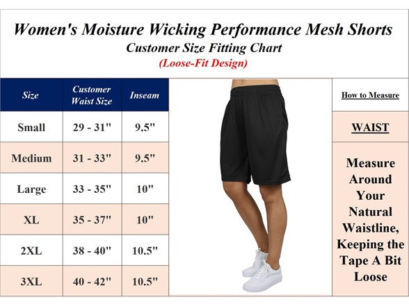 3Pk Womens Loose Fit Active Mesh Shorts