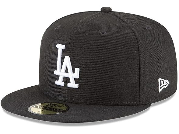 Dodgers 59FIFTY Black White 6 7/8