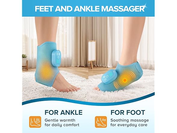 DeMoce Heated Ankle Wrap with Massage
