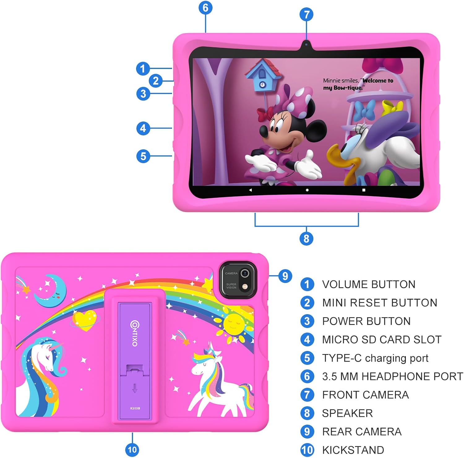 Contixo K103 10" Kids Android Tablet (Open Box) - Gallery 17