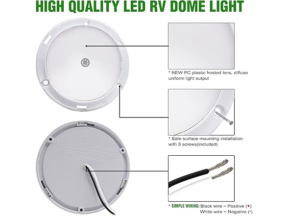 Homdec 4.5" LED RV Puck Light Dimmable