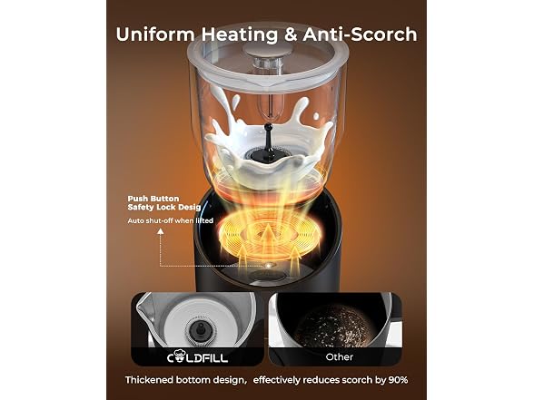 COLDFILL 8-in-1 Milk Frother & Steamer