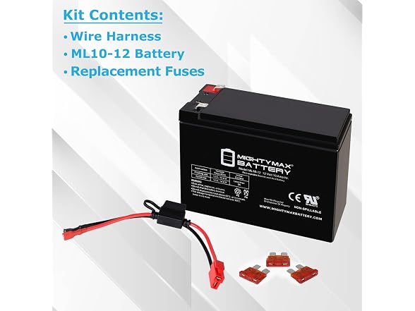 Mighty Max 12V Ride On Battery 10Ah Kit