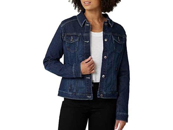 Riders Drenched Blue Denim Jacket (XS)