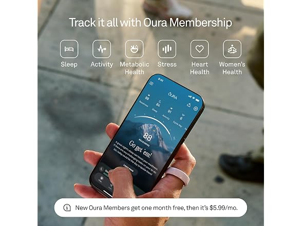 Oura Ring 4 Smart Ring - Ceramic (Refurbished)