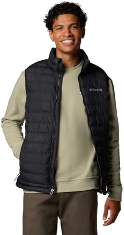 Columbia Mens Powder Lite II Insulated Puffer Vest, Black, Medium