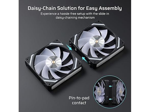 LTC 120mm PC Case Fan, ARGB, Black