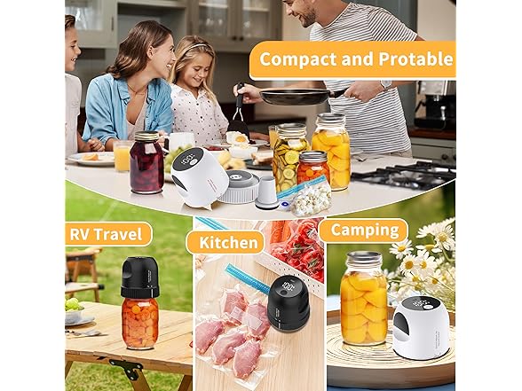3 in 1 Electric Mason Jar Vacuum Sealer Kit