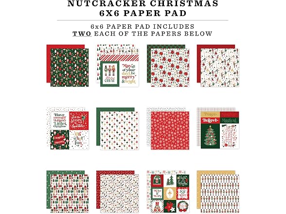 Nutcracker Christmas 6x6 Paper Pad