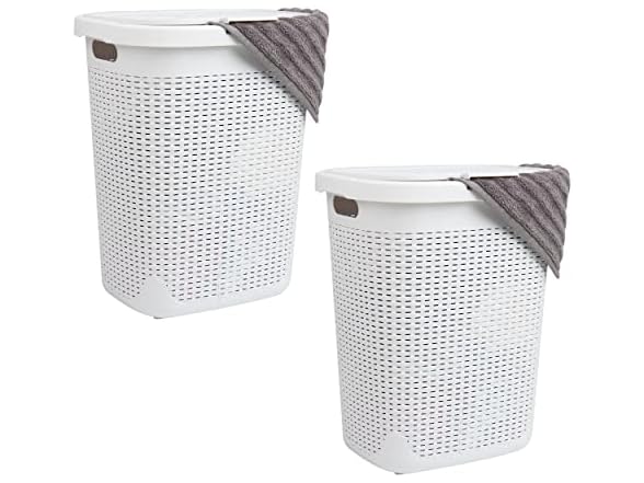 Mind Reader 50L Slim Laundry Hamper 2pk