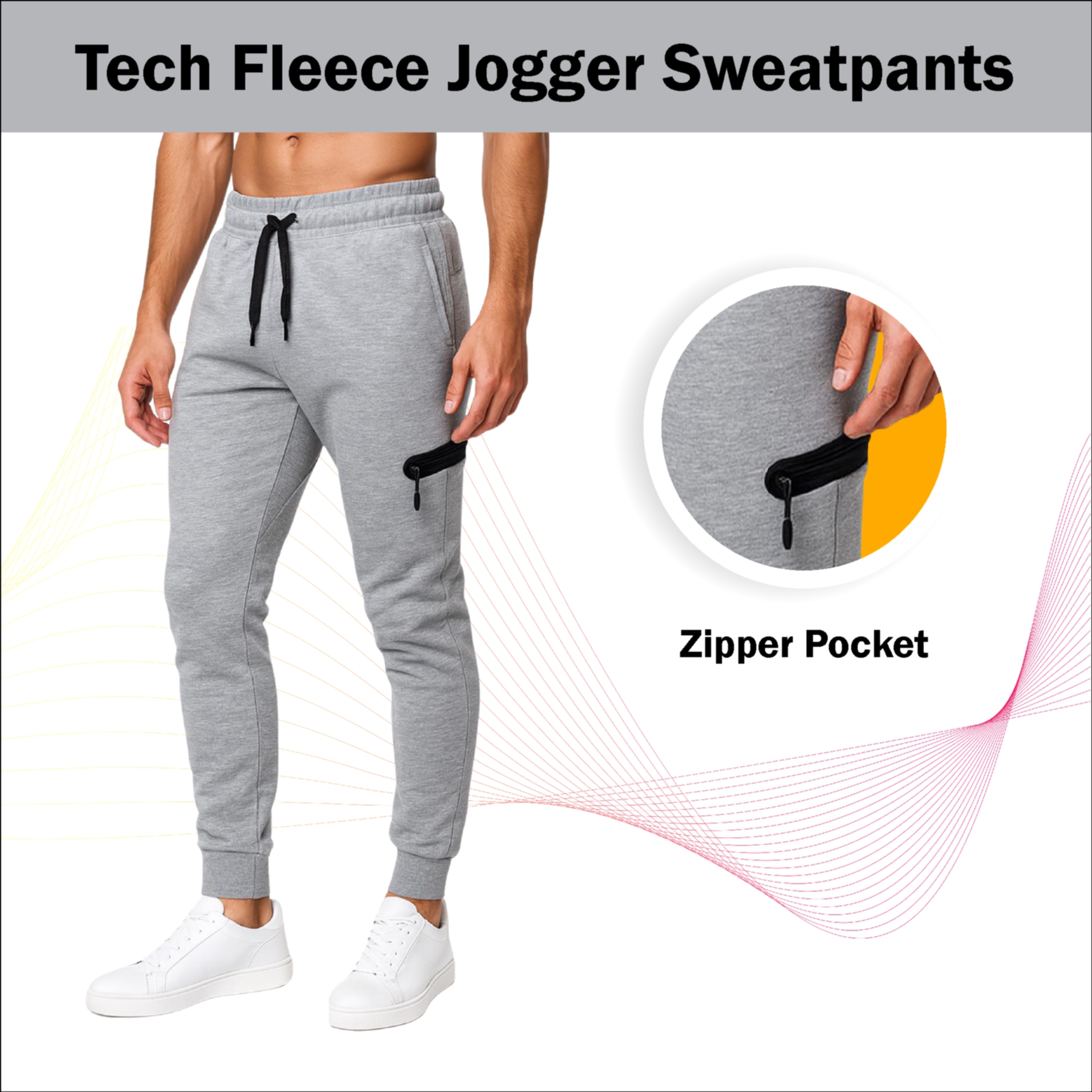 3Pk Mens Tech Fleece Jogger Pants (S-3XL) - Gallery 18