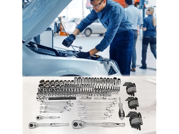 Master Mechanic 180 Piece Mechanics SAE and Metric