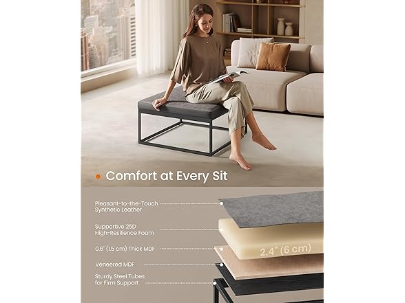 SONGMICS HOME LUIZ Collection - Ottoman