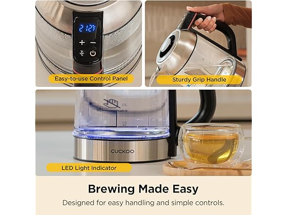 CUCKOO Electric Tea Kettle with Infuser