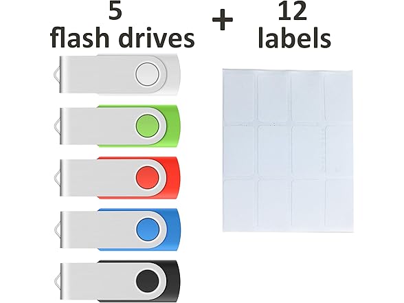Enfain 64GB USB 3.0 Drives, 5-Pack
