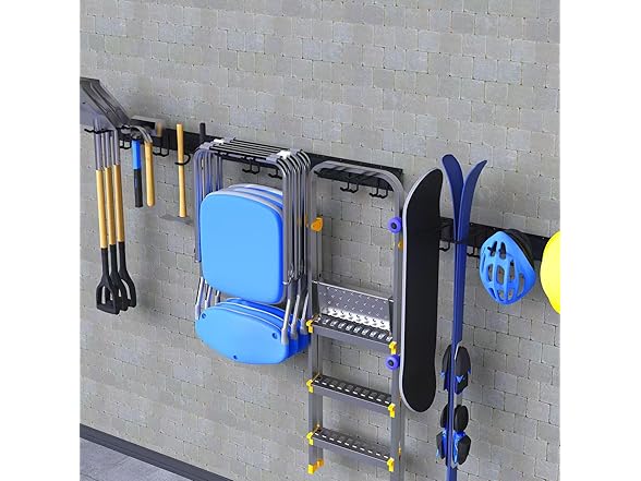 Garage Tool Organizer, 64 Inches Tool Storage Rack Wall Mount