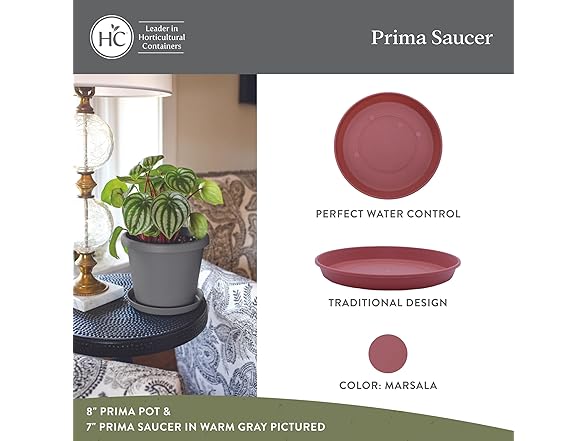 The HC Companies Round Prima Flower Pot Saucers