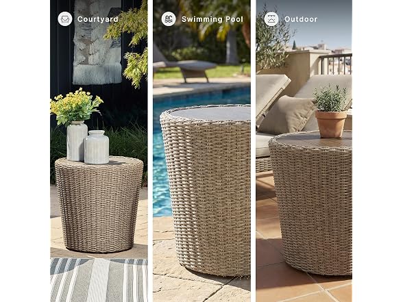 Ashley Danson Outdoor Round End Table