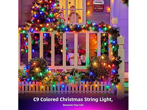 Brightown C9 LED Christmas Lights Outdoor, 97ft 150 LED