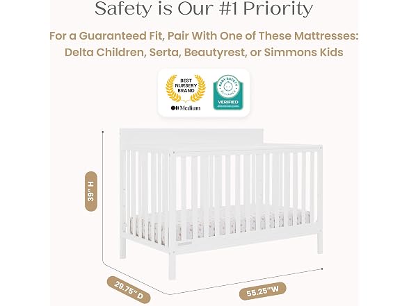Delta Children Isabelle 6-in-1 Convertible Crib