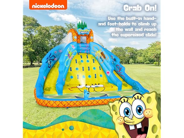 Sunny & Fun SpongeBob Ultra Climber Inflatable Water Slide Park